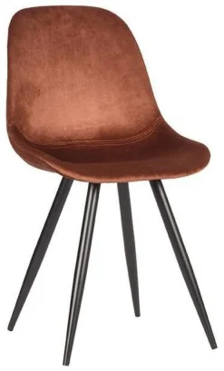 LABEL51 Eetkamerstoelen Velvet / Fluweel|Beige Eetkamerstoelen|Eetkamerstoel Capri Velvet