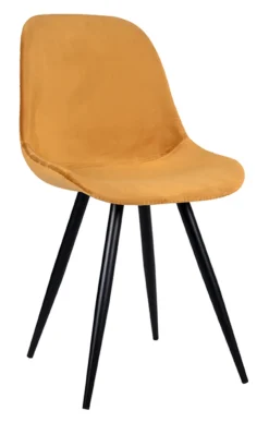 LABEL51 Eetkamerstoelen Velvet / Fluweel|Beige Eetkamerstoelen|Eetkamerstoel Capri Velvet