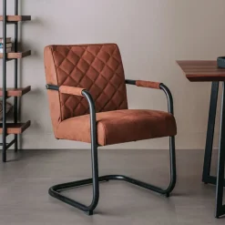 Tower Living Eetkamerstoelen Met Leer Of Kunstleer|Eetkamerstoelen Met Armleuning|Eetkamerstoel Civo PU
