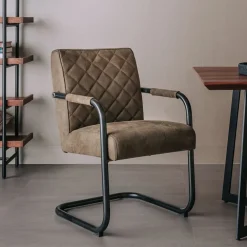 Tower Living Eetkamerstoelen Met Leer Of Kunstleer|Eetkamerstoelen Met Armleuning|Eetkamerstoel Civo PU