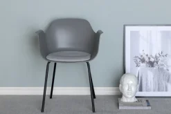 Nohr Eetkamerstoelen Met Armleuning|Eetkamerstoel Clentor Kunststof, kleur Grijs