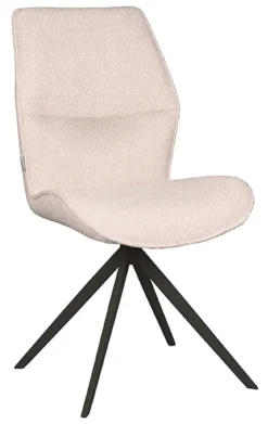 LABEL51 Eetkamerstoelen Bouclé / Teddy|Eetkamerstoelen Zonder Armleuning|Eetkamerstoel Comfy Bouclé