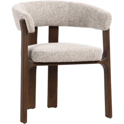 Richmond Interiors Eetkamerstoelen Met Armleuning|Eetkamerstoel Contigo Geweven stof, kleur Mocca Mokka