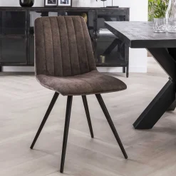 LifestyleFurn Eetkamerstoelen Velvet / Fluweel|Eetkamerstoelen Zonder Armleuning|Eetkamerstoel Cora Velvet Taupe
