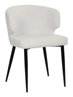 Artistiq Living Eetkamerstoelen Bouclé / Teddy|Eetkamerstoelen Met Armleuning|Eetkamerstoel Dam Teddy, kleur Wit