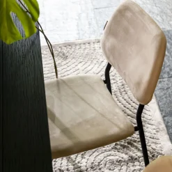 Dutchbone Eetkamerstoelen Velvet / Fluweel|Eetkamerstoelen Zonder Armleuning|Eetkamerstoel Darby Velvet