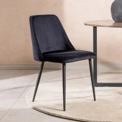 Nohr Eetkamerstoelen Velvet / Fluweel|Beige Eetkamerstoelen|Eetkamerstoel Denon Velvet
