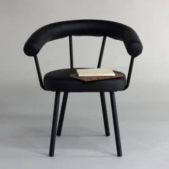 Nohr Eetkamerstoelen Met Leer Of Kunstleer|Eetkamerstoelen Met Armleuning|Eetkamerstoel Dorota Lederlook Zwart