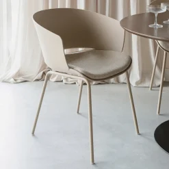 ZILT Beige Eetkamerstoelen|Eetkamerstoelen Met Armleuning|Eetkamerstoel Elam