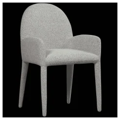 vtwonen Beige Eetkamerstoelen|Eetkamerstoelen Bouclé / Teddy|Eetkamerstoel Elegance Bouclé, kleur Greige