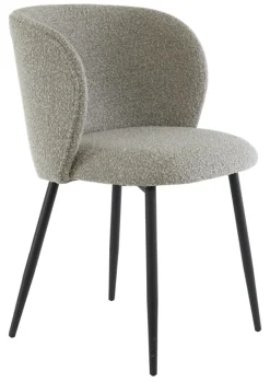 Light & Living Beige Eetkamerstoelen|Eetkamerstoelen Bouclé / Teddy|Eetkamerstoel Elyna Bouclé