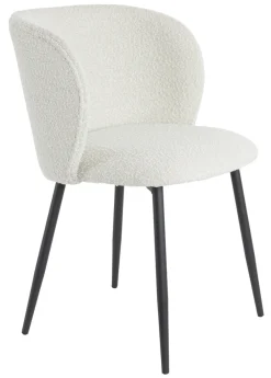 Light & Living Beige Eetkamerstoelen|Eetkamerstoelen Bouclé / Teddy|Eetkamerstoel Elyna Bouclé