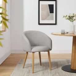 Artistiq Living Eetkamerstoelen Met Armleuning|Eetkamerstoel Espen Structuurstof