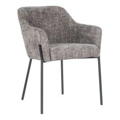 Richmond Interiors Chenille Eetkamerstoelen|Beige Eetkamerstoelen|Eetkamerstoel Fay Chenille