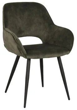 LABEL51 Eetkamerstoelen Velvet / Fluweel|Eetkamerstoelen Met Armleuning|Eetkamerstoel Fer Velvet