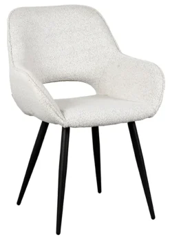 LABEL51 Eetkamerstoelen Bouclé / Teddy|Eetkamerstoelen Met Armleuning|Eetkamerstoel Fer Bouclé