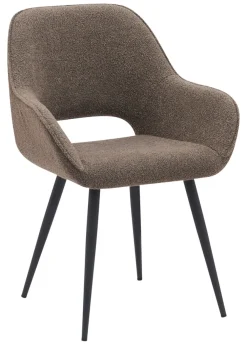 LABEL51 Eetkamerstoelen Bouclé / Teddy|Eetkamerstoelen Met Armleuning|Eetkamerstoel Fer Bouclé