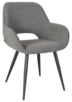 LABEL51 Eetkamerstoelen Bouclé / Teddy|Eetkamerstoelen Met Armleuning|Eetkamerstoel Fer Bouclé