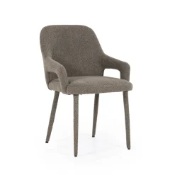 By-Boo Eetkamerstoelen Bouclé / Teddy|Eetkamerstoelen Met Armleuning|Eetkamerstoel Fika Bouclé