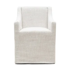Rivièra Maison Eetkamerstoelen Met Armleuning|Eetkamerstoel Firenze Rich Tweed, kleur Antique White