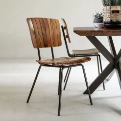 DTP Home Eetkamerstoelen Zonder Armleuning|Eetkamerstoel Flare Suarhout Naturel