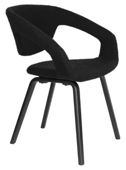 Zuiver Eetkamerstoelen Bouclé / Teddy|Eetkamerstoelen Met Armleuning|Eetkamerstoel Flexback Bouclé