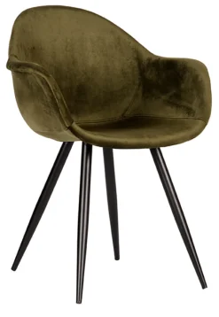 LABEL51 Eetkamerstoelen Velvet / Fluweel|Beige Eetkamerstoelen|Eetkamerstoel Forli Velvet