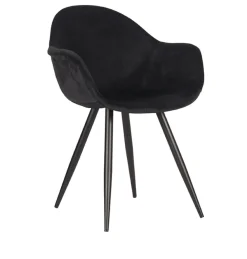 LABEL51 Eetkamerstoelen Velvet / Fluweel|Beige Eetkamerstoelen|Eetkamerstoel Forli Velvet