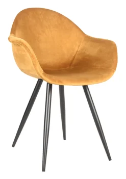 LABEL51 Eetkamerstoelen Velvet / Fluweel|Beige Eetkamerstoelen|Eetkamerstoel Forli Velvet