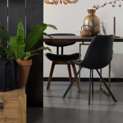 Dutchbone Eetkamerstoelen Met Leer Of Kunstleer|Eetkamerstoelen Zonder Armleuning|Eetkamerstoel Franky PU