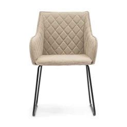 Rivièra Maison Beige Eetkamerstoelen|Eetkamerstoelen Met Armleuning|Eetkamerstoel Frisco Drive Belgium Weave, kleur Light Flax