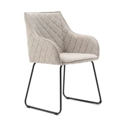 Rivièra Maison Beige Eetkamerstoelen|Eetkamerstoelen Met Armleuning|Eetkamerstoel Frisco Drive Linen, kleur Fabulous Flax
