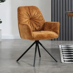 Artistiq Living Eetkamerstoelen Velvet / Fluweel|Draaibare Eetkamerstoelen|Eetkamerstoel Gadi Velvet, draaibaar