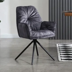 Artistiq Living Eetkamerstoelen Velvet / Fluweel|Draaibare Eetkamerstoelen|Eetkamerstoel Gadi Velvet, draaibaar