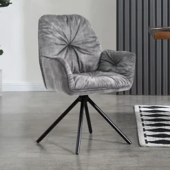 Artistiq Living Eetkamerstoelen Velvet / Fluweel|Draaibare Eetkamerstoelen|Eetkamerstoel Gadi Velvet, draaibaar