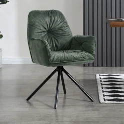 Artistiq Living Eetkamerstoelen Velvet / Fluweel|Draaibare Eetkamerstoelen|Eetkamerstoel Gadi Velvet, draaibaar