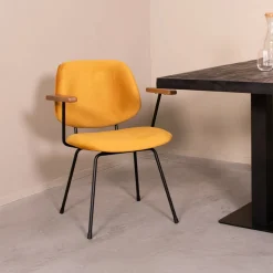 LABEL51 Eetkamerstoelen Velvet / Fluweel|Eetkamerstoelen Met Armleuning|Eetkamerstoel Gastron Velvet