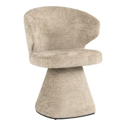 Richmond Interiors Chenille Eetkamerstoelen|Beige Eetkamerstoelen|Eetkamerstoel Gatsbi Chenille