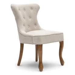 Rivièra Maison Chenille Eetkamerstoelen|Beige Eetkamerstoelen|Eetkamerstoel George Chenille Jacquard, kleur Glossy Flax