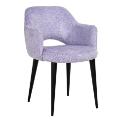 Richmond Interiors Chenille Eetkamerstoelen|Eetkamerstoelen Met Armleuning|Eetkamerstoel Giovanna Chenille, kleur Lavender Lava