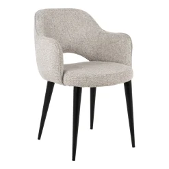 Richmond Interiors Eetkamerstoelen Met Armleuning|Eetkamerstoel Giovanni Geweven stof, kleur Naturel