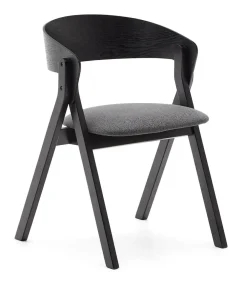 Kave Home Beige Eetkamerstoelen|Eetkamerstoelen Met Armleuning|Eetkamerstoel Godia Essen en rubberhout