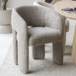 Eleonora Beige Eetkamerstoelen|Eetkamerstoelen Bouclé / Teddy|Eetkamerstoel Hamilton Grove Bouclé