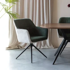 ZILT Eetkamerstoelen Met Armleuning|Eetkamerstoel Hasani Geweven