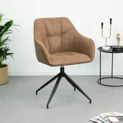Bendt Draaibare Eetkamerstoelen|Eetkamerstoelen Met Armleuning|Eetkamerstoel Helena Draaibaar