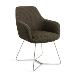 Jesper Home Beige Eetkamerstoelen|Eetkamerstoelen Met Armleuning|Eetkamerstoel Hiroo Beehive Steel