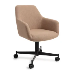 Jesper Home Beige Eetkamerstoelen|Eetkamerstoelen Met Armleuning|Eetkamerstoel Hiroo Caster Black