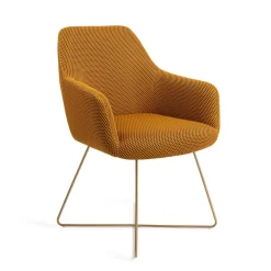 Jesper Home Beige Eetkamerstoelen|Eetkamerstoelen Met Armleuning|Eetkamerstoel Hiroo Cross Gold