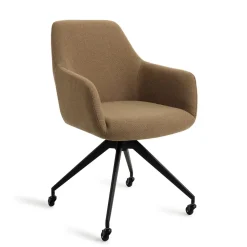 Jesper Home Beige Eetkamerstoelen|Eetkamerstoelen Met Armleuning|Eetkamerstoel Hiroo Glide Black
