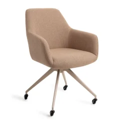 Jesper Home Beige Eetkamerstoelen|Eetkamerstoelen Met Armleuning|Eetkamerstoel Hiroo Glide Beige